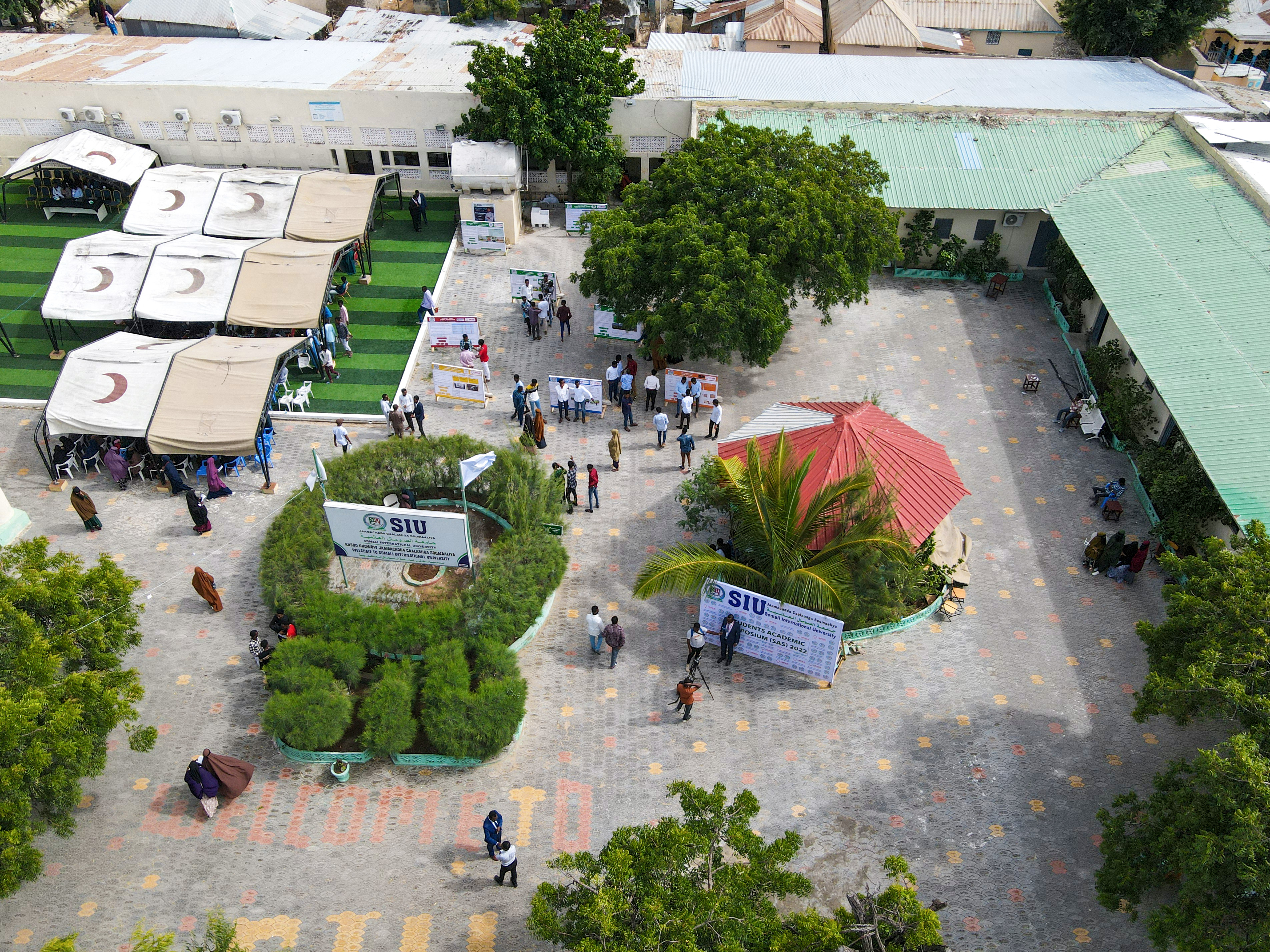 SIU students taking part in a campus academic symposium